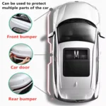 CAR BUMPER PROTECTOR STRIP 2 PCS PREMIUM - Image 2