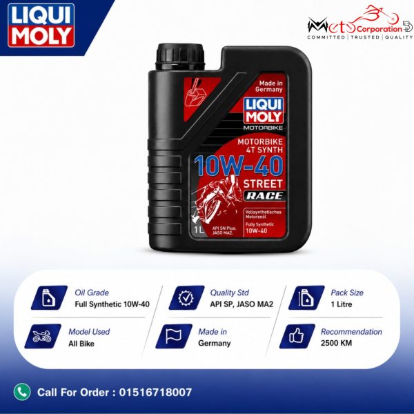 LIQUI MOLY 10W-40 STREET RACE FULL SYNTHETIC 1L
