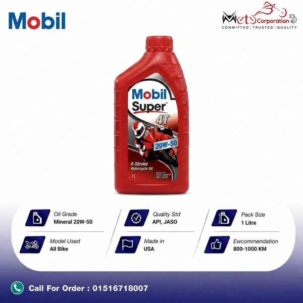 MOBIL SUPER 4T 20W-50 MINERAL 1L