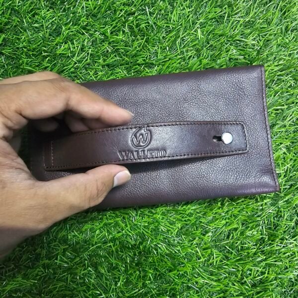 All in one Multifuntional Moto Wallet-100% Genuine Leather - Image 9