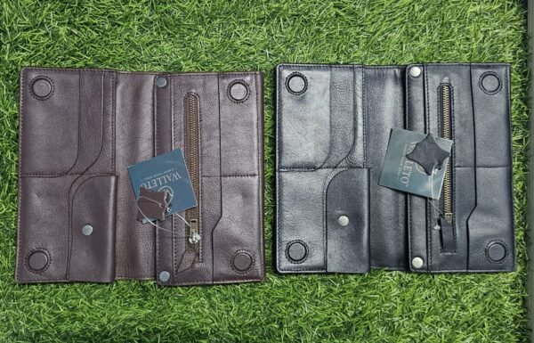 All in one Multifuntional Moto Wallet-100% Genuine Leather - Image 2
