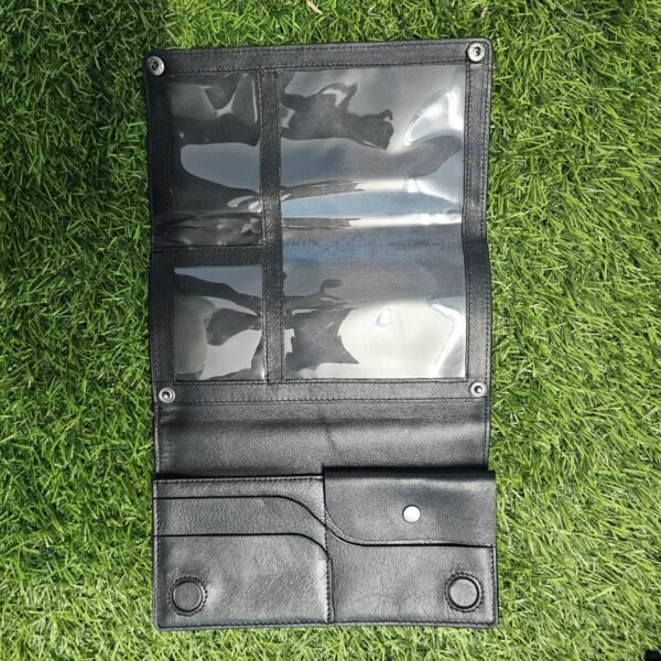 All in one Multifuntional Moto Wallet-100% Genuine Leather - Image 15