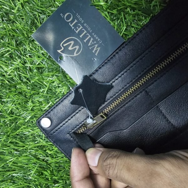 All in one Multifuntional Moto Wallet-100% Genuine Leather - Image 13