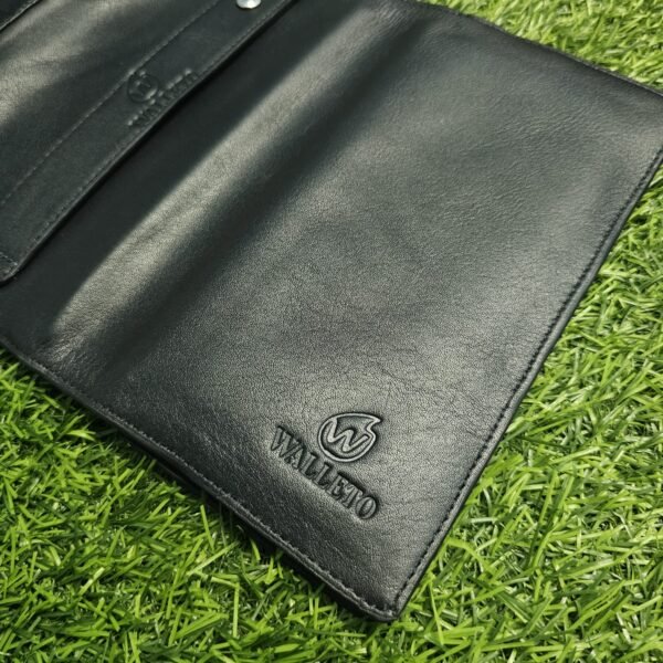 All in one Multifuntional Moto Wallet-100% Genuine Leather - Image 17