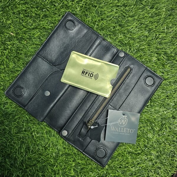 All in one Multifuntional Moto Wallet-100% Genuine Leather - Image 21