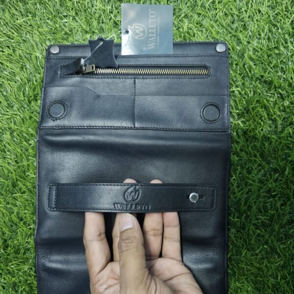 All in one Multifuntional Moto Wallet-100% Genuine Leather - Image 16