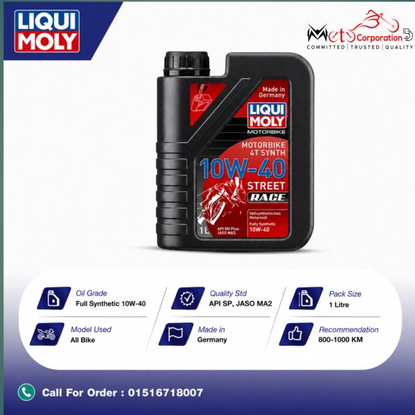 LIQUI MOLY 10W-40 STREET RACE FULL SYNTHETIC 1L